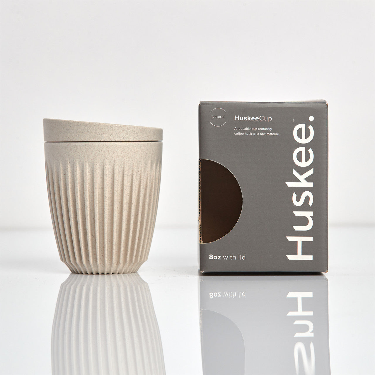 Huskee 8oz Reusable Coffee Cup & Lid
